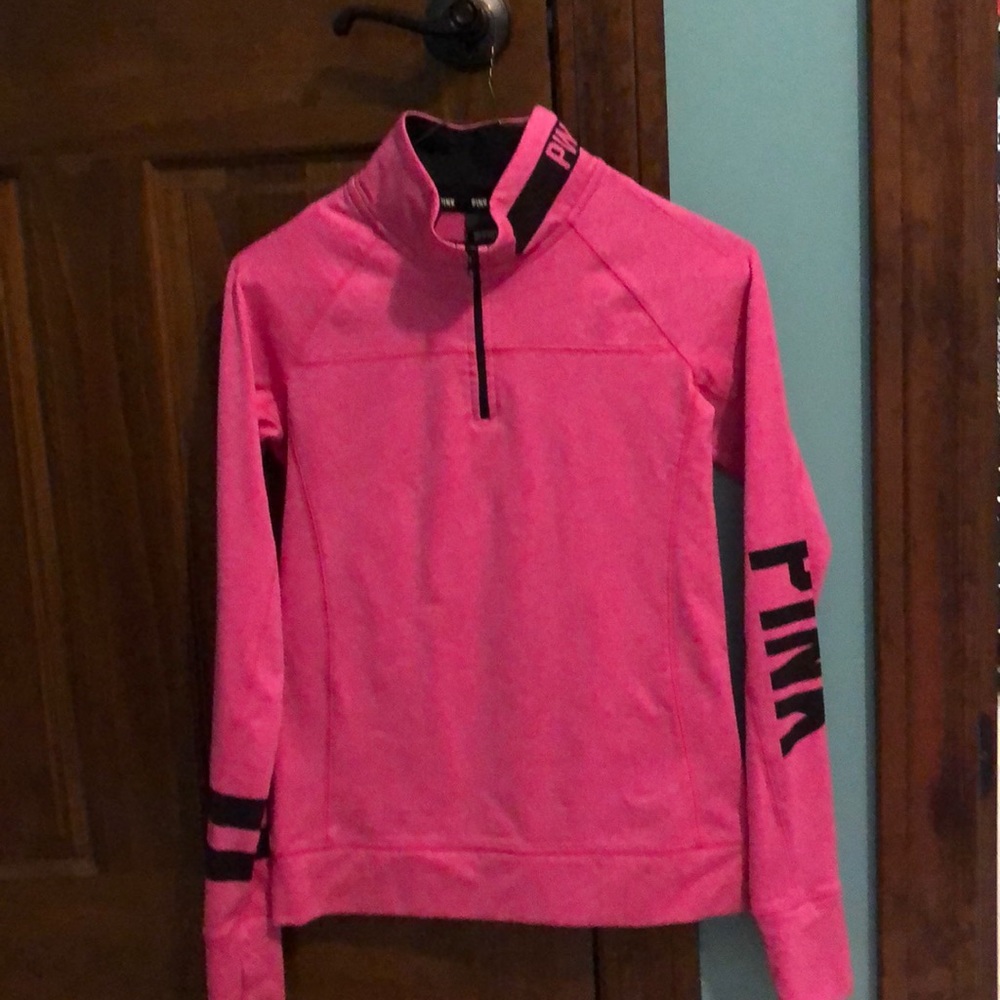PINK half zip pullover
